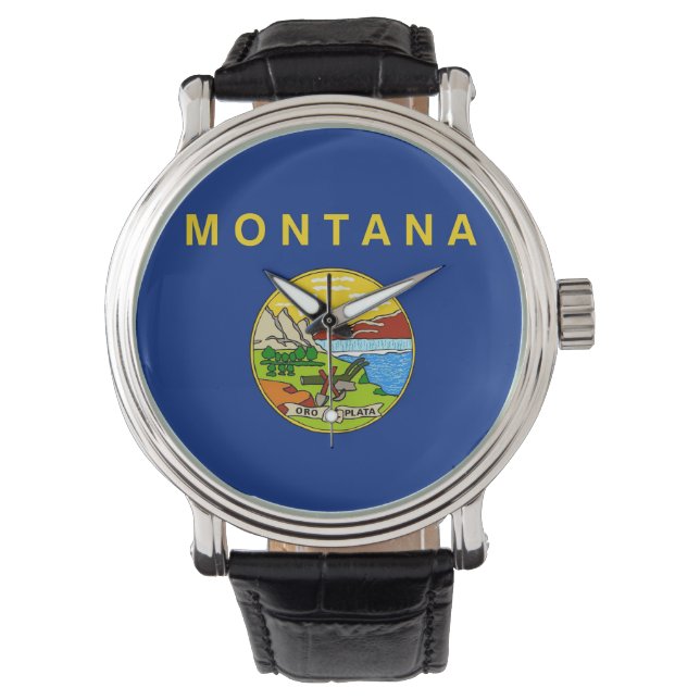 Montre patriotique avec Drapeau du Montana (devant)