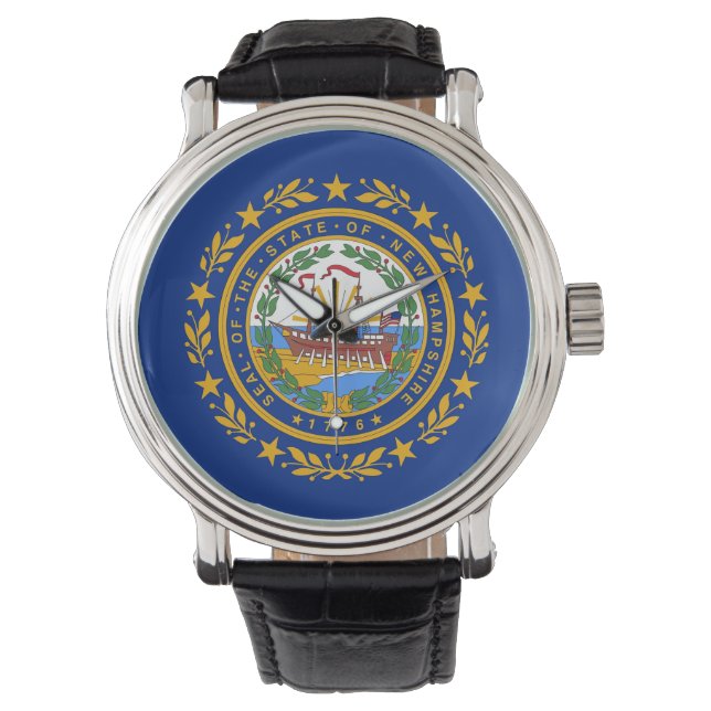 Montre patriotique avec drapeau du New Hampshire (devant)