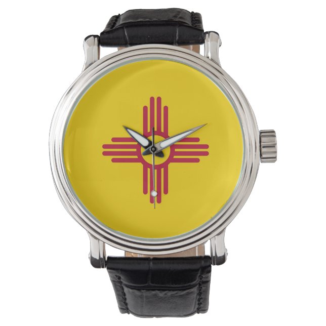Montre patriotique avec Drapeau du Nouveau-Mexique (devant)