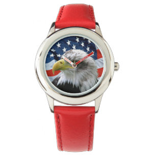 Montre Patriotique Bald Eagle drapeau américain