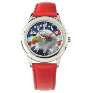 Montre Patriotique Bald Eagle drapeau américain