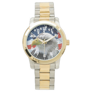 Montre Patriotique Bald Eagle drapeau américain