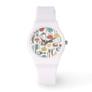 Montre Pattern with cooking icons