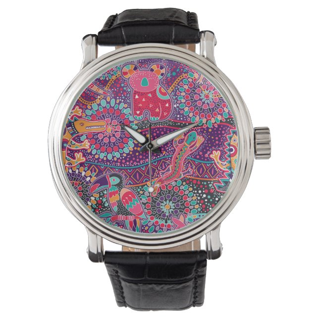 Montre Patters animaux ethnic (devant)