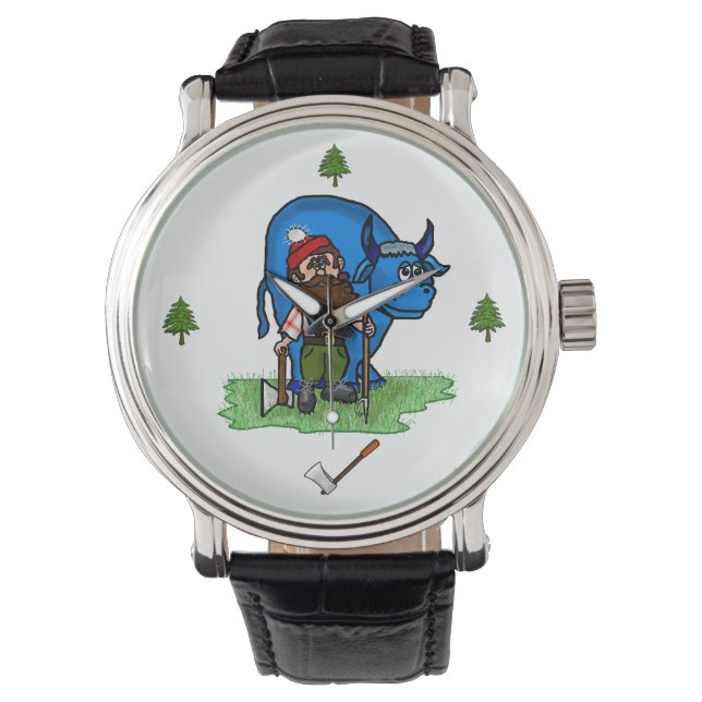 Montre Paul Bunyan avec Arbres et Ax (devant)