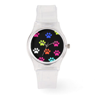 Montre Pawprints coloré