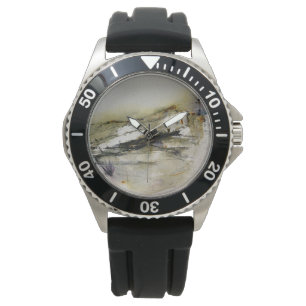 Montre Paysage Abstrait aux couleurs d'automne
