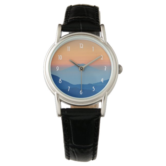 Montre Paysage Abstrait de Sunset Mountain (devant)