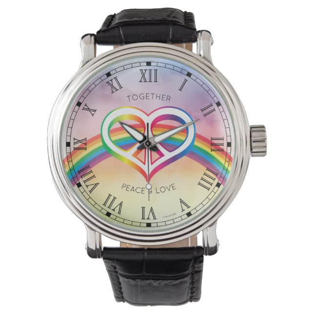Montre Peace Love Rainbow (devant)