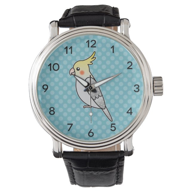 Montre Pearl Cartoon Cockatiel Parrot Bird (devant)