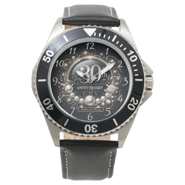 Montre Pearl Elegance : 30e anniversaire (devant)