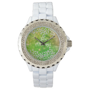 Montre Pearles romantiques Green eWatch