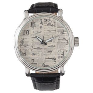 Montre Pêche leures Publicité Pêcheur Art