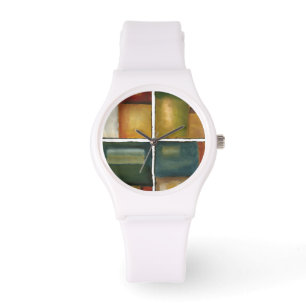 Montre Peinture à quatre panneaux par Jennifer Goldberger