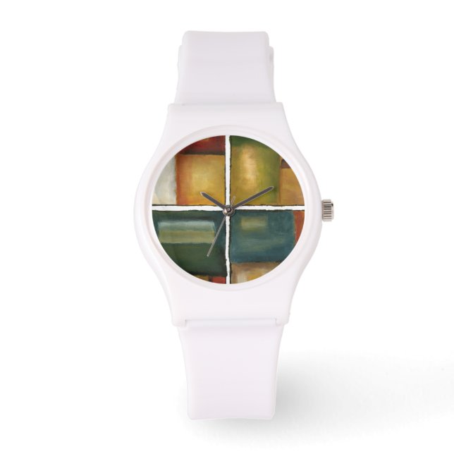 Montre Peinture à quatre panneaux par Jennifer Goldberger (Recto)