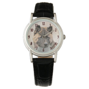 Montre Peinture Akita - Art Original de Chien Mignon