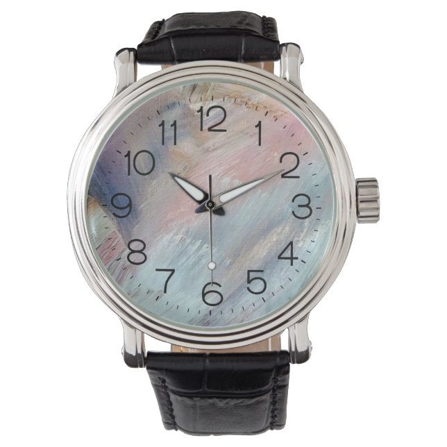 Montre Peinture aquarelle Abstraite (devant)