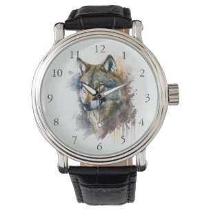 Montre Peinture aquarelle Wolf
