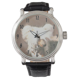 Montre Peinture Chinoise sans cheveux peint art original 