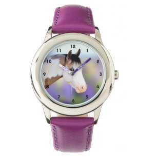 Montre Peinture colorée Cheval Enfants Regarder
