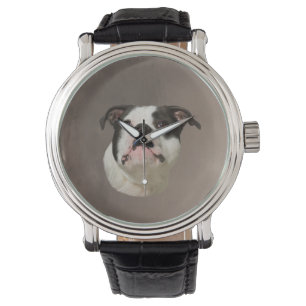 Montre Peinture couleur d'eau Bulldog