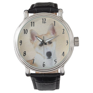 Montre Peinture de chien Canaan - Art original de chien m