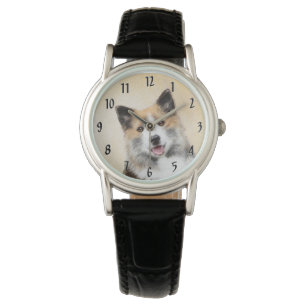 Montre Peinture de Chien Islandais - Art Original de Chie