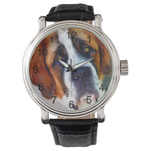 Montre Peinture de chien St Bernard