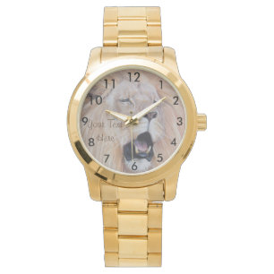 Montre peinture de la faune du lion rugissant gros chat