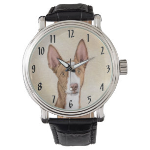 Montre Peinture de Podenco d'Ibiza - Art original de chie