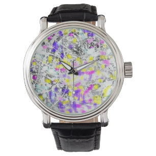 Montre peinture éclaboussure et goutte à goutte