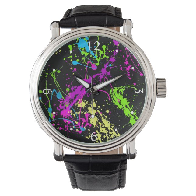Montre Peinture fraîche Retro Neon (devant)