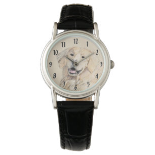 Montre Peinture Golden Retriever - Joli art original chie
