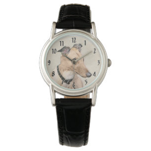 Montre Peinture Greyhound - Cute Original Chien Art