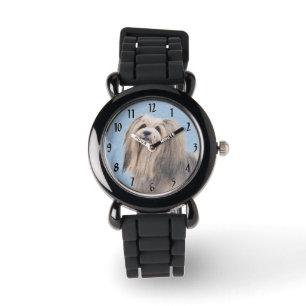 Montre Peinture Havanaise (Argent) - Cute Original Chien 