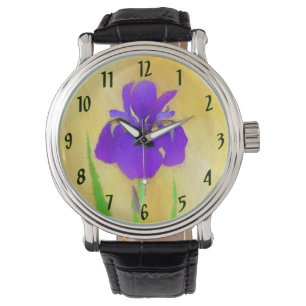 Montre Peinture Iris à cordes - Art Fleur d'origine