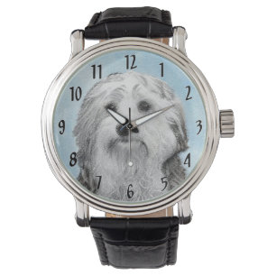 Montre Peinture Lowchen - Art de chien original mignon