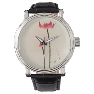 Montre Peinture orientale de style, Lotus grand
