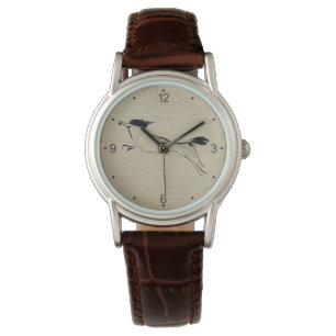 Montre Peinture originale de cheval Zodiaque chinois Anni