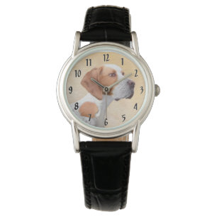 Montre Peinture Pointer - Joli Art Original de Chien