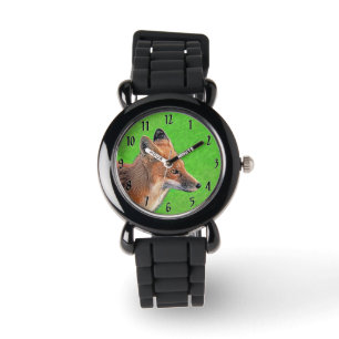 Montre Peinture Red Fox - Art original de la faune