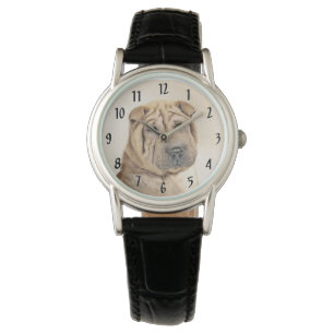 Montre Peinture Shar Pei - Cute Original Chien Art