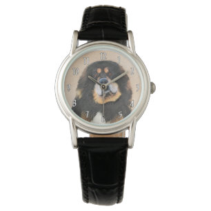 Montre Peinture Tibétaine Mastiff - Joli art original chi
