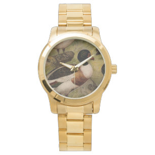 Montre Peinture vintage colorée de canards