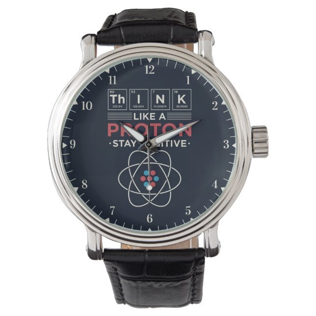 Montre Penser Comme Un Enseignant Nerd De Chimie Proton (devant)