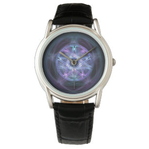 Montre Pentagone étoilé bleu du feu de sorcellerie