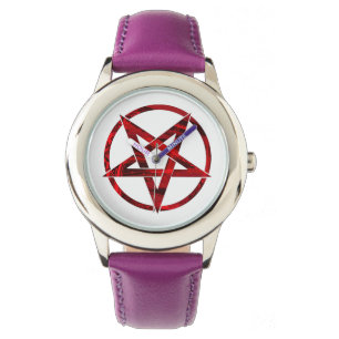 Montre Pentagramme du Diable Rouge