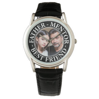 Montre Père, mentor et meilleur ami, image personnalisabl