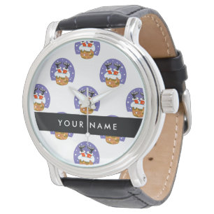 Montre Père Noël À Chimney, Neige, Noël, Nouvel An