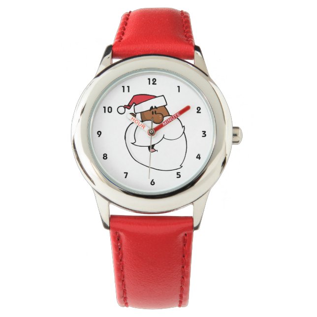 Montre Père Noël noir (devant)